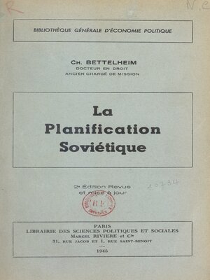 cover image of La planification soviétique